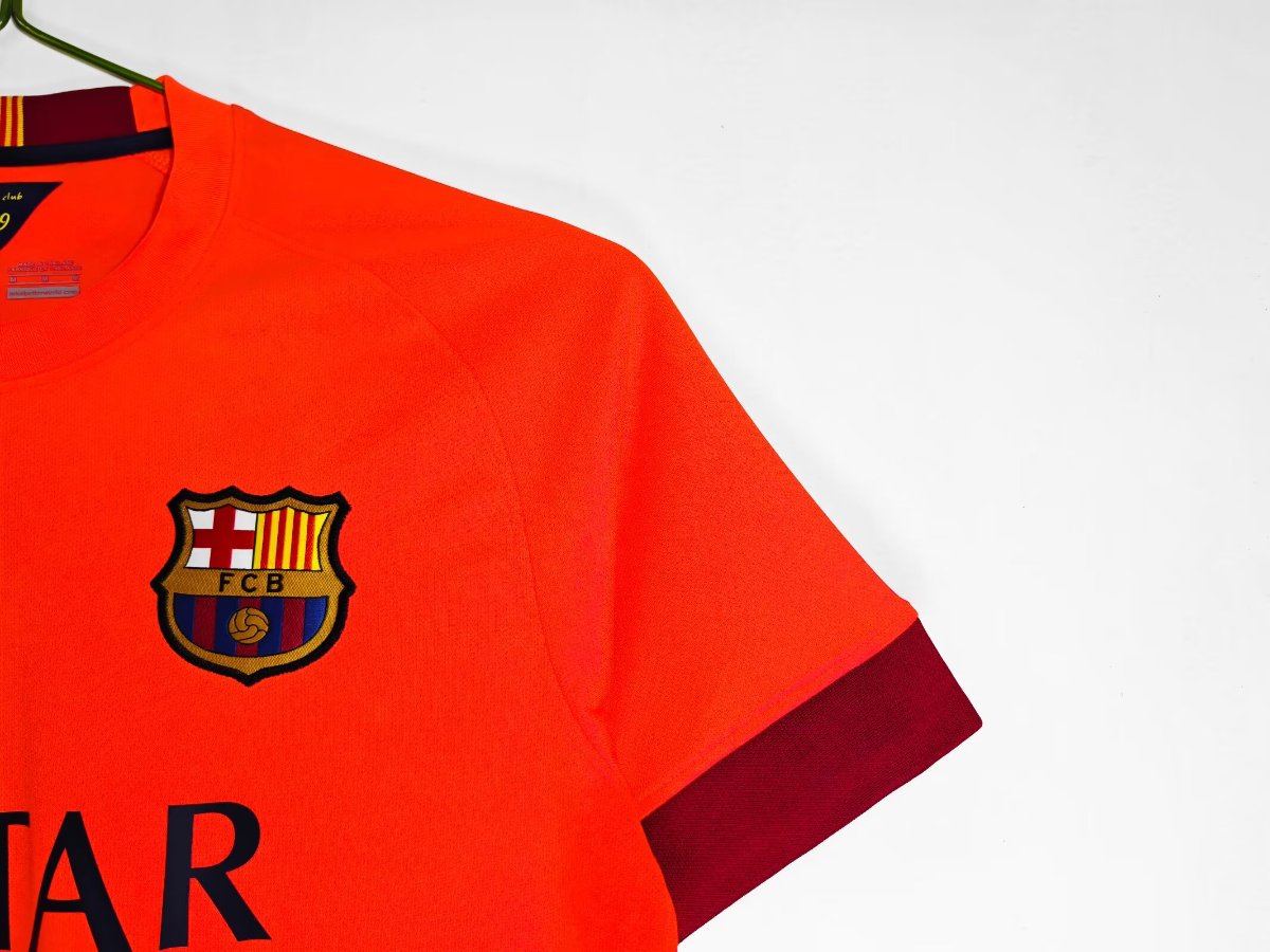 Retro 14/15 FC Barcelona Away Orange-Red  Jersey