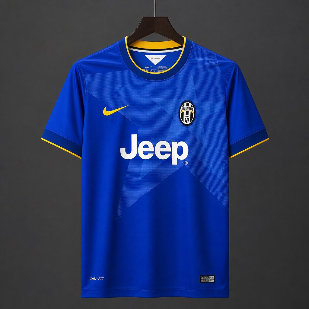 Retro 14/15 Juventus Royal Blue with Yellow Accents Away Jersey