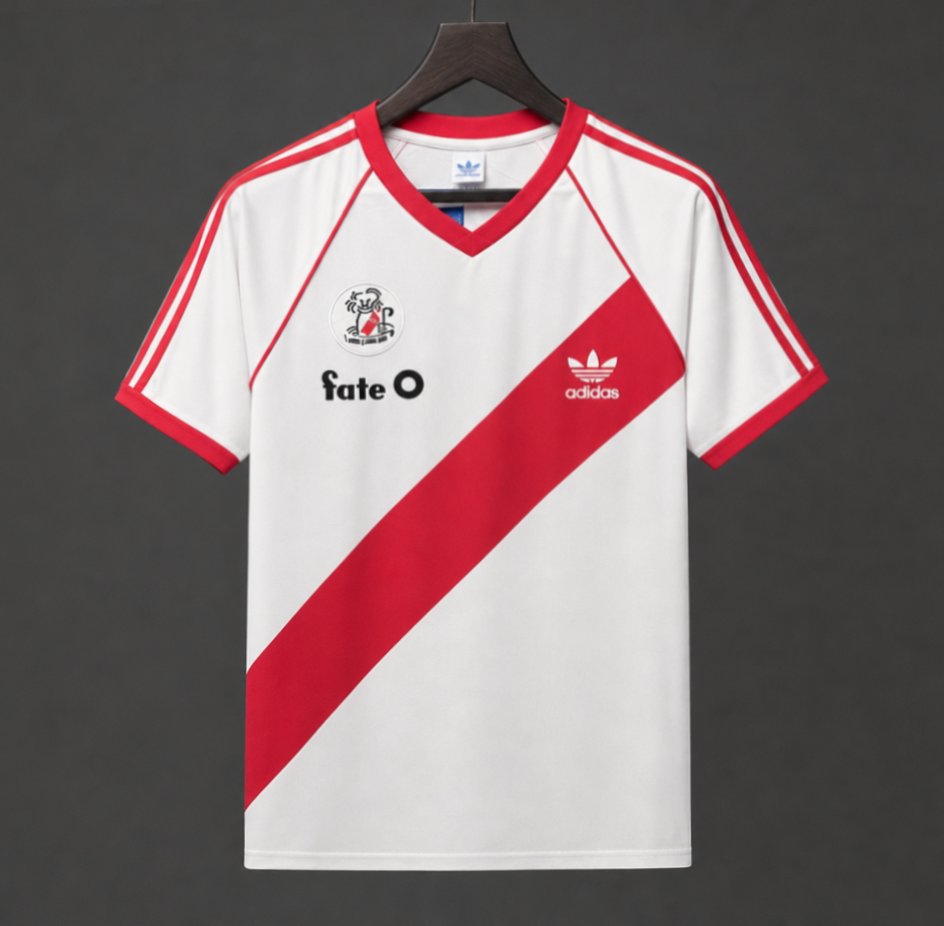 Retro 1986 River Plate Home Soccer Jersey