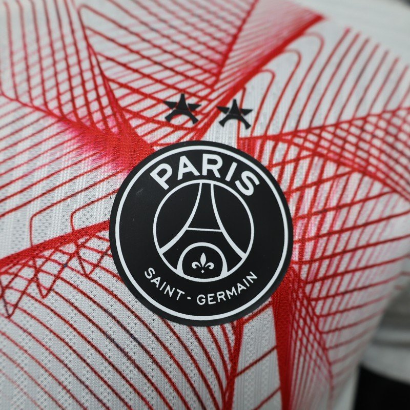 Player Version 26/27 PSG/Paris Saint-Germain Pre-Match White/Red/Blue Jersey