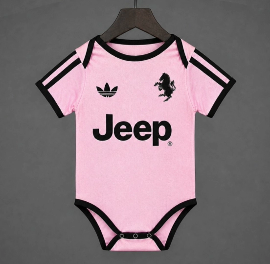 26/27 Juventus Away Pink Baby Romper Jersey