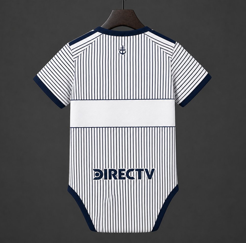 26/27 Boca Juniors Away White Baby Romper Jersey