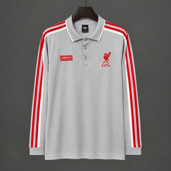 26/27 Liverpool SPZL FC Long Sleeve Grey Polo Jersey